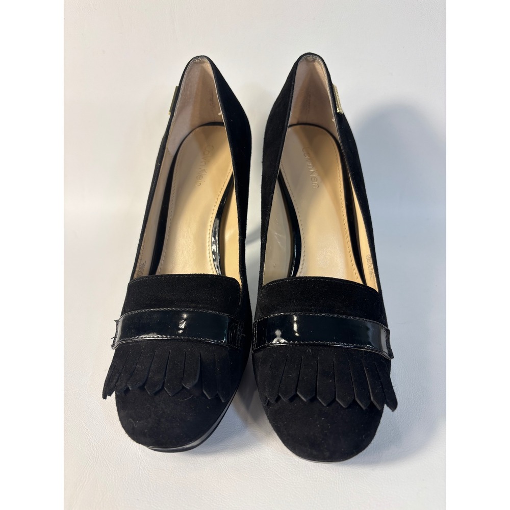 Calvin Klein Black Suede Womens Pumps Size 8.5